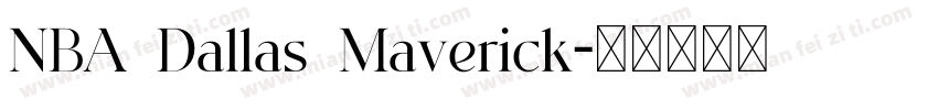NBA Dallas Maverick字体转换